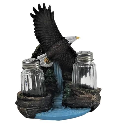 Soaring Eagle, Shaker Set, Bald Eagle, Salt and Pepper, American, Patriotic, Waterfall, Unique, Decor, Gifts, Therezinha